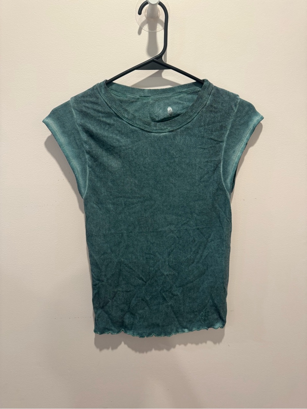 FP Movement by Free People Teal Cap-Sleeve Tank Top